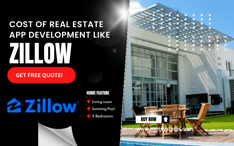 cost of Zillow like real estate mobile app development